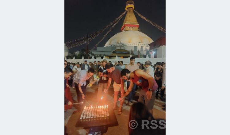 Illumination in memory of 10 Nepalis dead