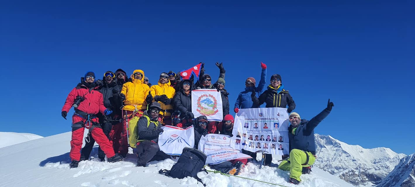 Nepalese Mountaineering students take part this climbing season