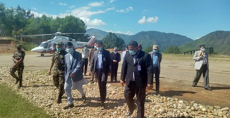 PM Deuba takes stock of losses caused by disaster in Karnali province