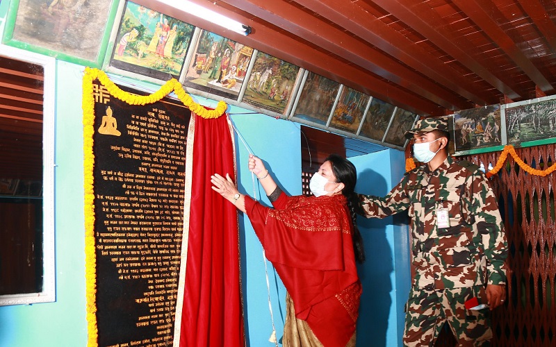 Prez Bhandari inaugurates Gyanmala Bhajan Khala