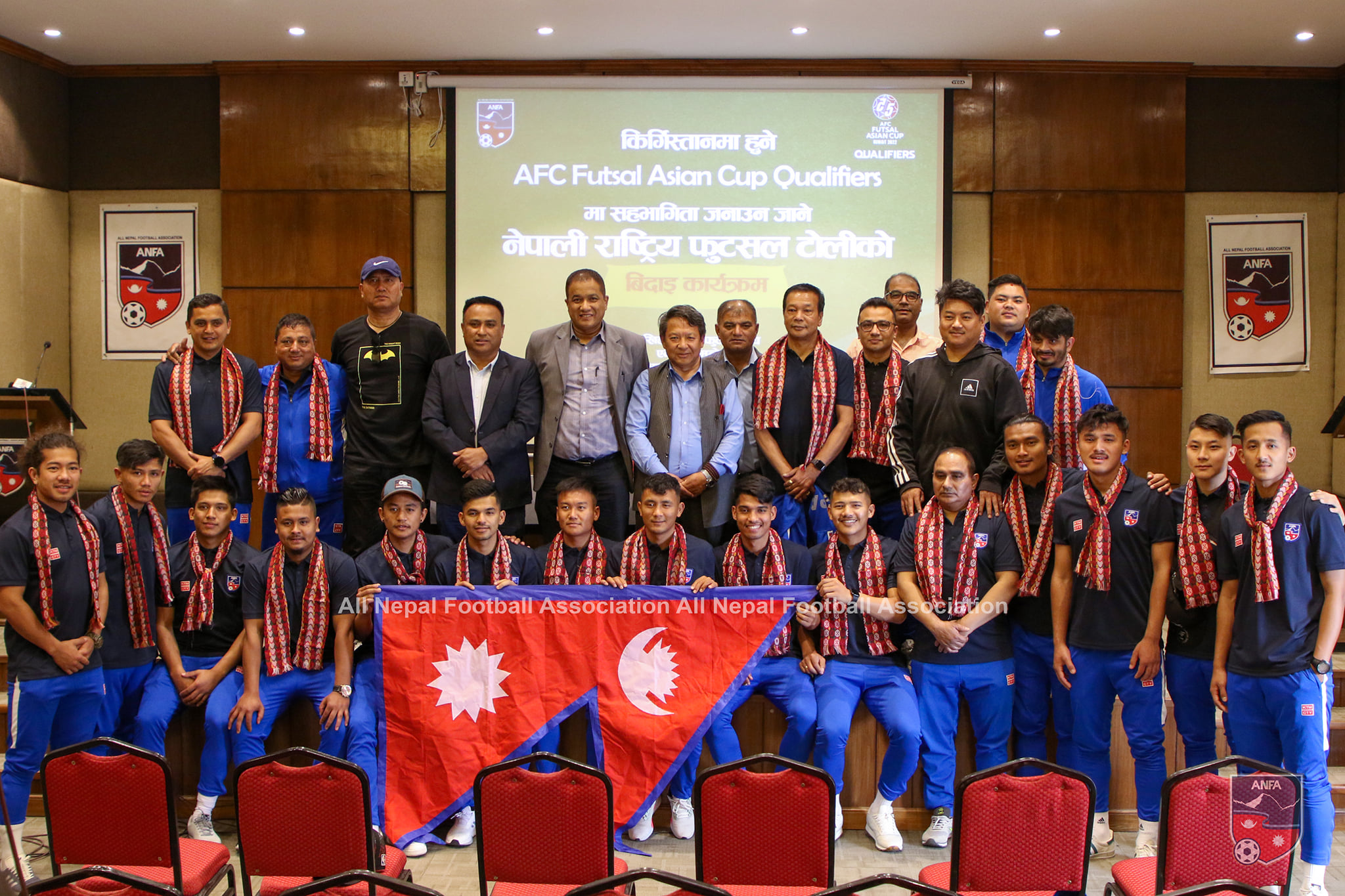 National futsal team leaves for AFC Futsal Qualifiers