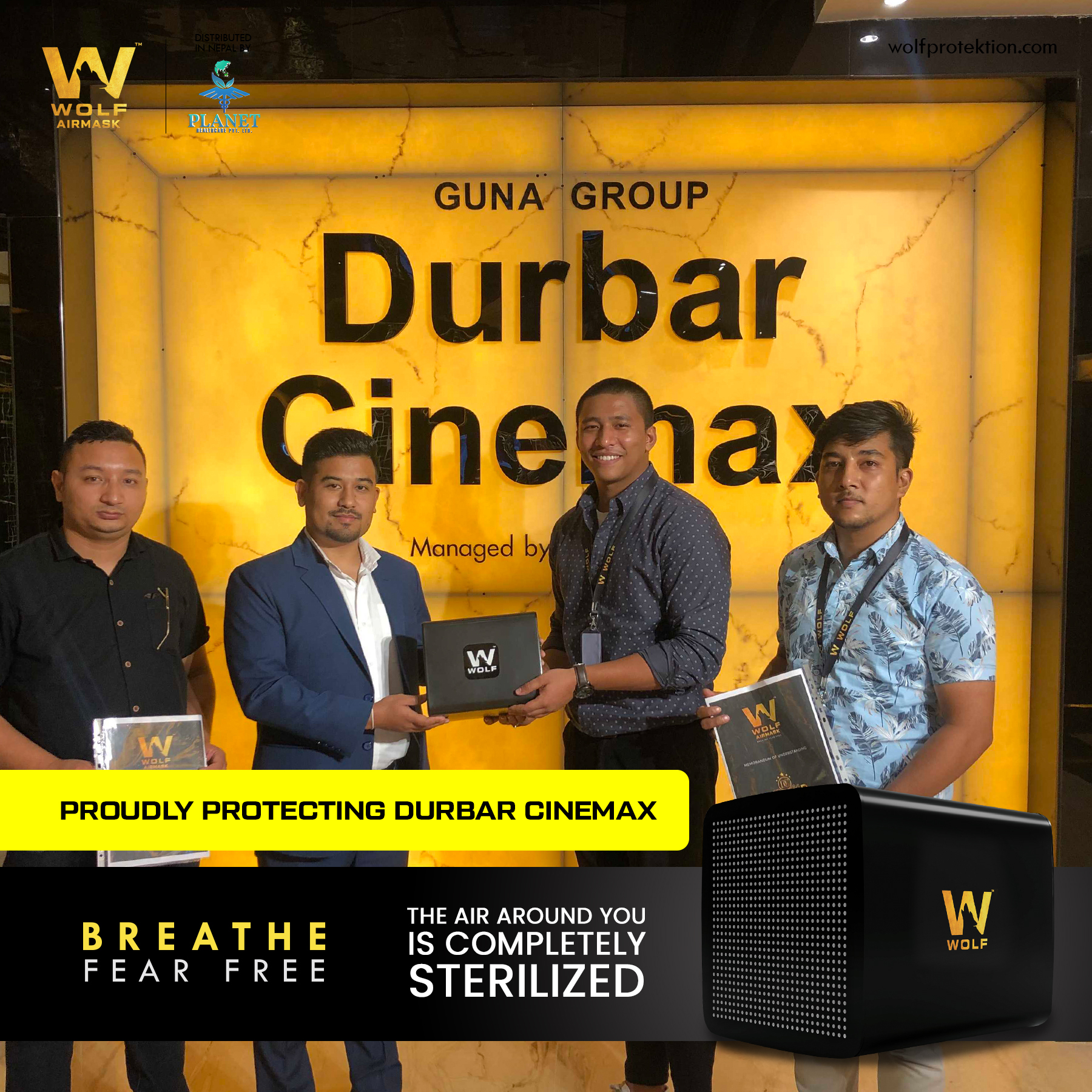 Durbar Cinemax first to install ‘Wolf Airmask sterilization” in Nepal