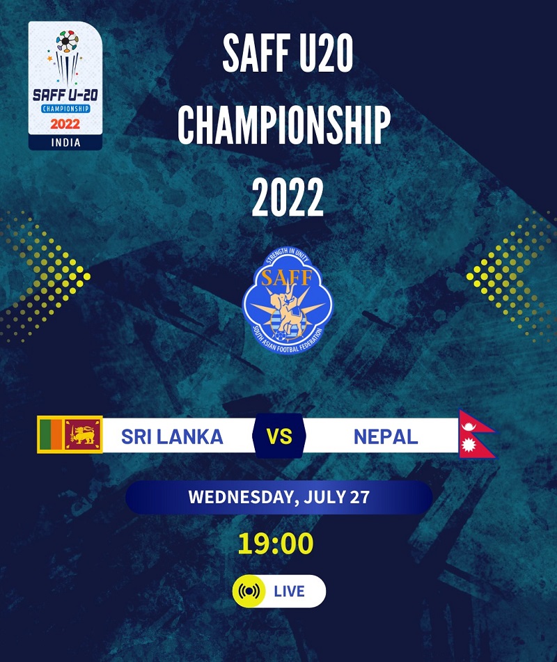 SAFF U20 Live Updates: Nepal vs Sri Lanka