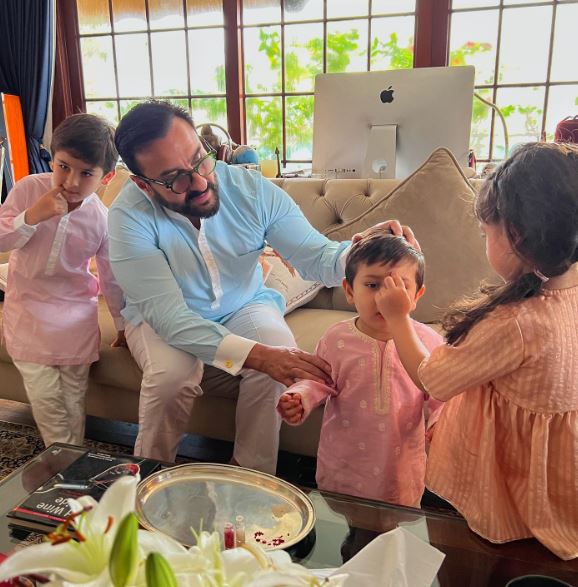 Taimur and Jehangir celebrate Raksha Bandhan with cousin Inaaya