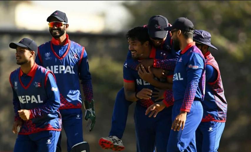 Glimpses of cricket match between Nepal and USA