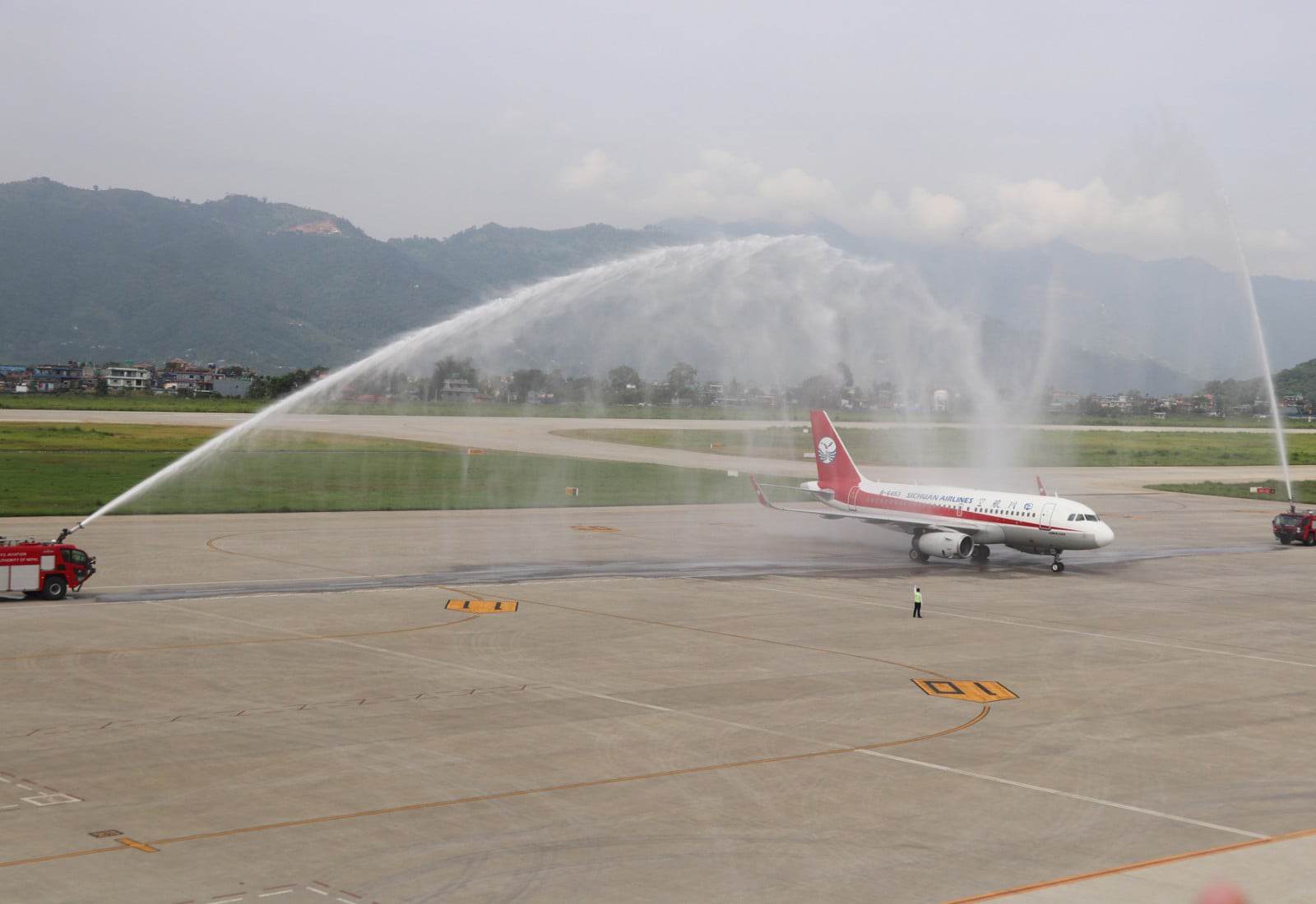 First international commercial flight lands in Pokhara