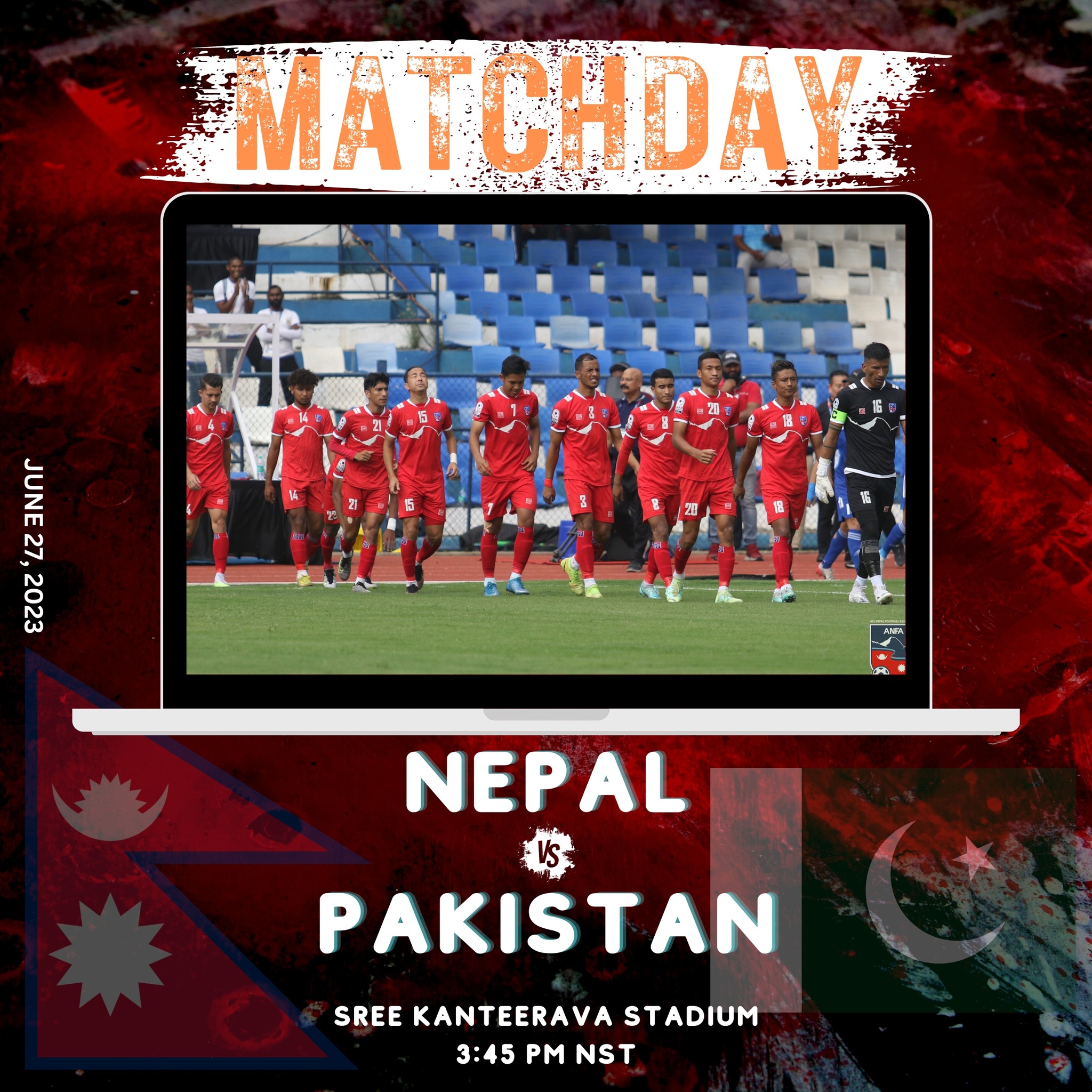 Today football between Nepal and Pakistan