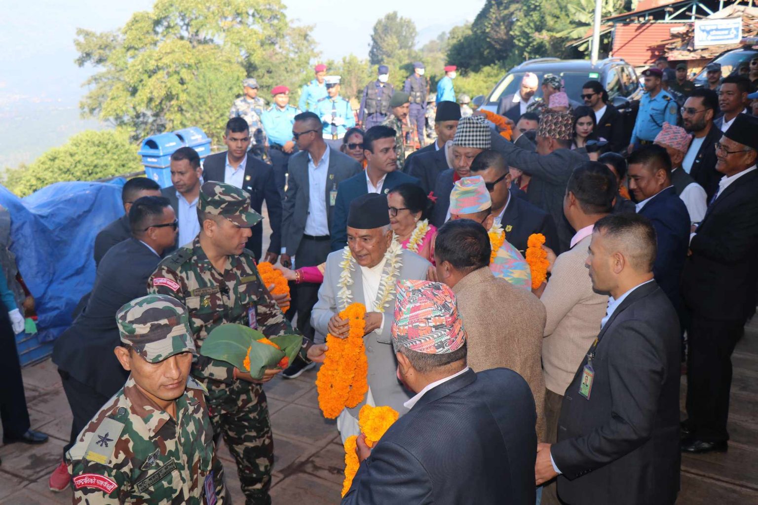 President pays homage to Palanchok Bhagawati