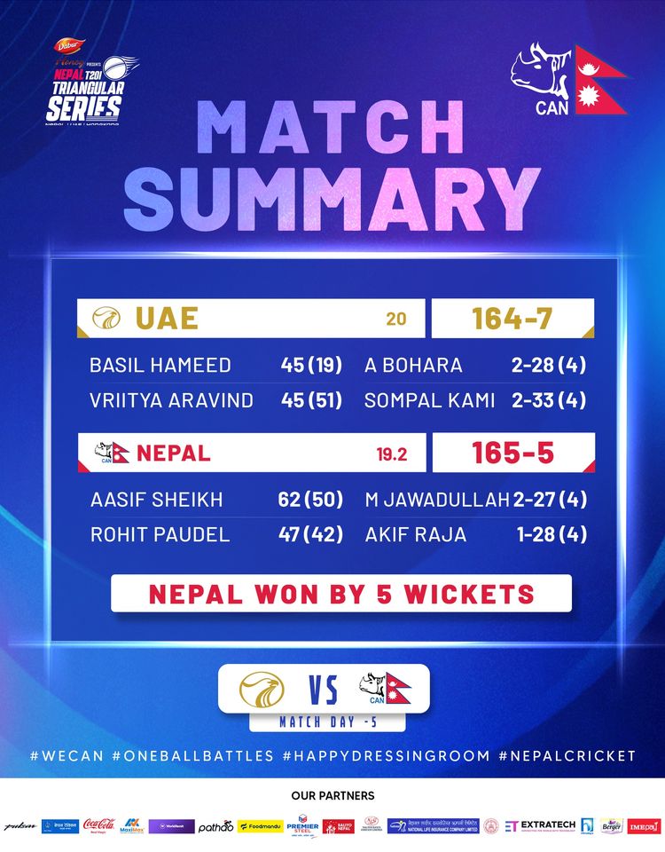 Nepal defeated UAE