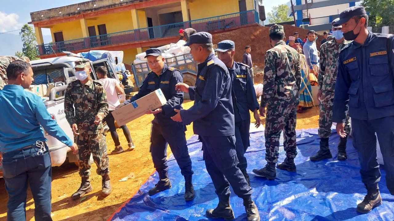 Police activity in earthquake-affected areas