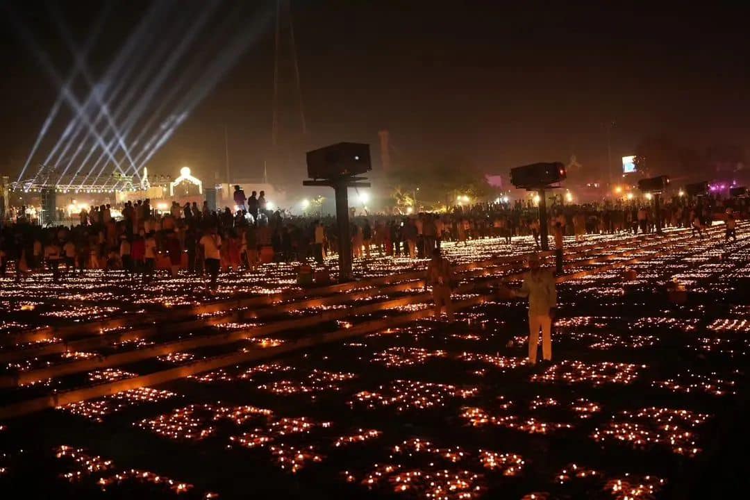 World record in lighting a lamp