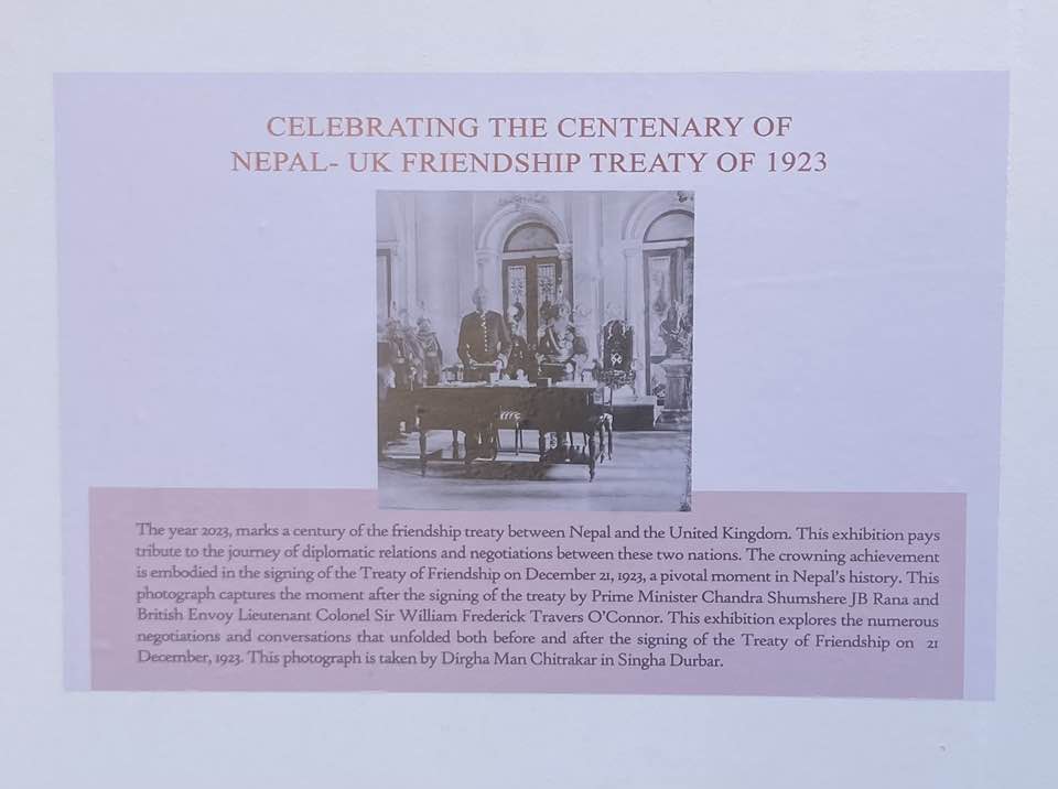 Nepal-UK Friendship Treaty 1923 commemorated