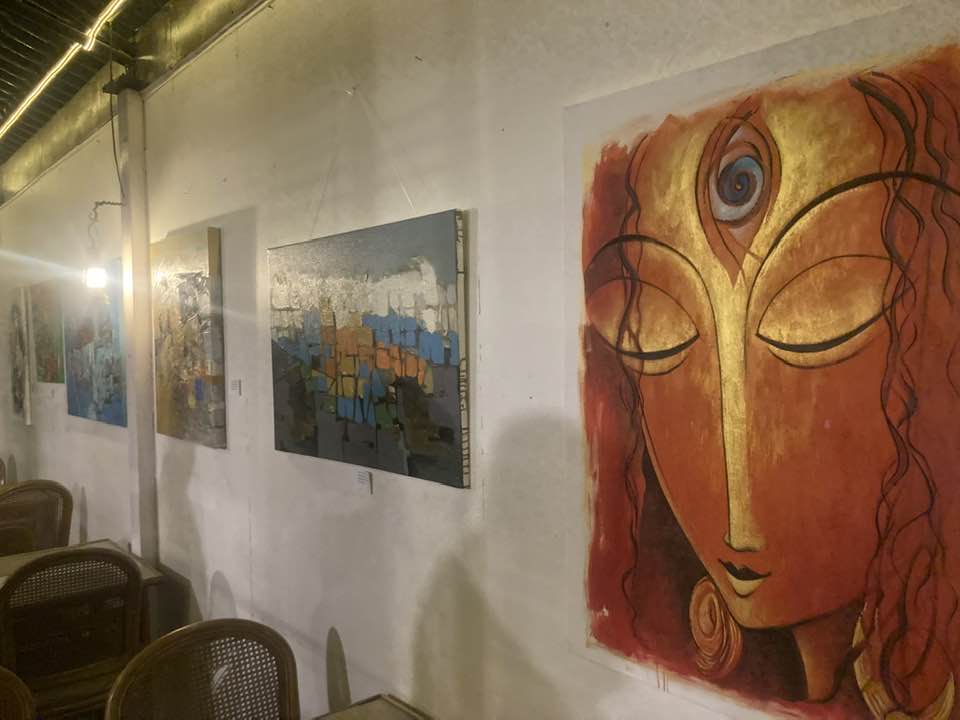 Painting exhibition of famous artists in support of earthquake victims