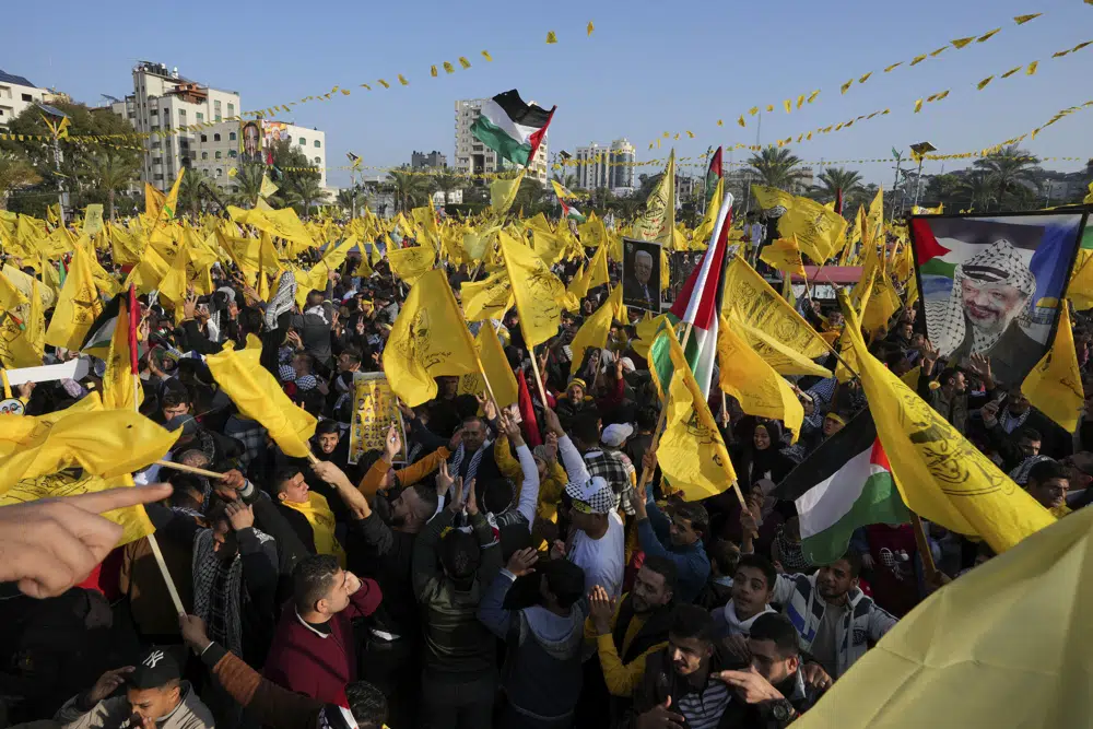 Palestinians mark Fatah anniversary in Gaza