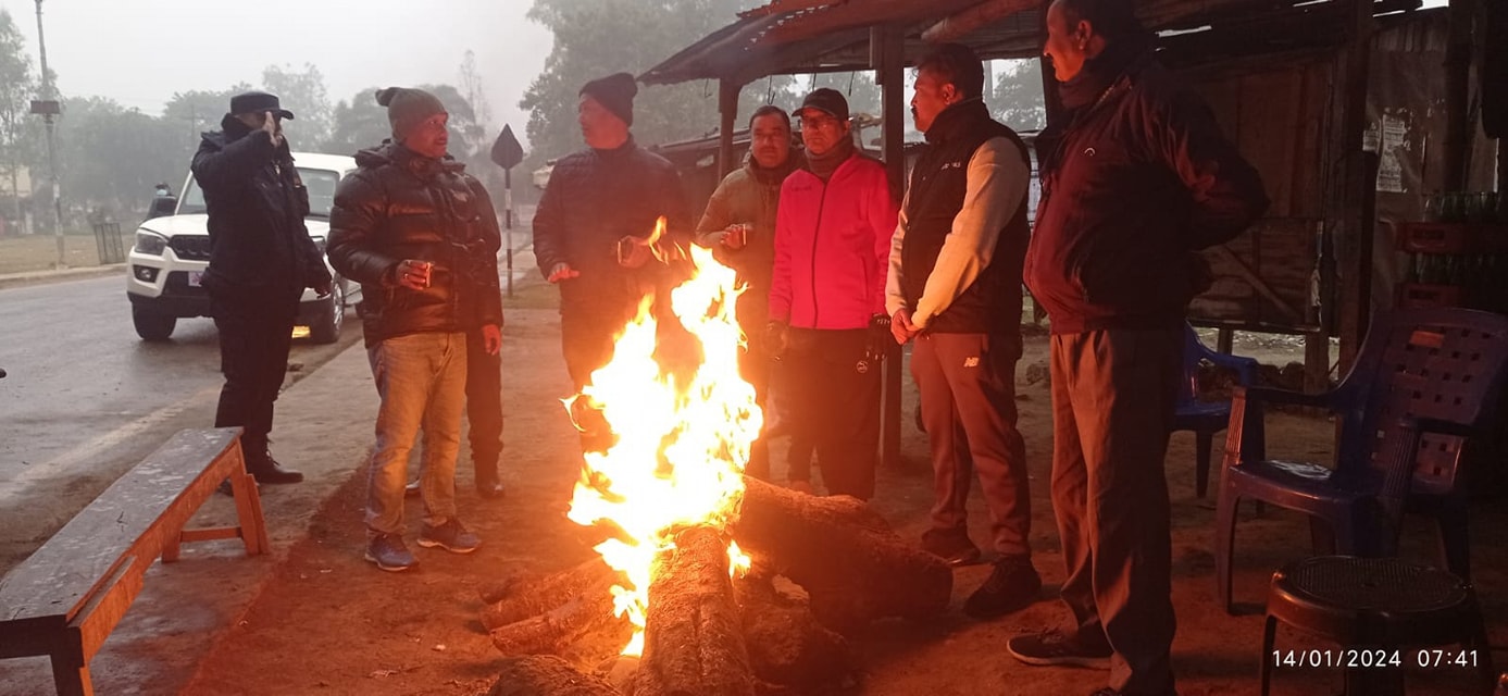 Distribution of firewood in Nepalgunj