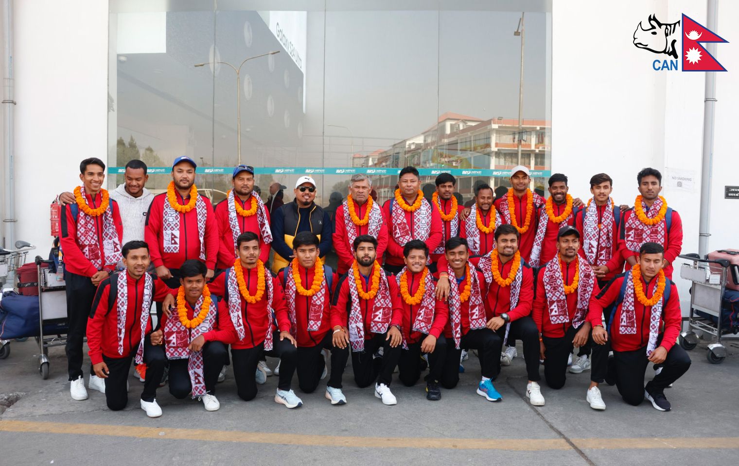 Nepalese cricket team returns home