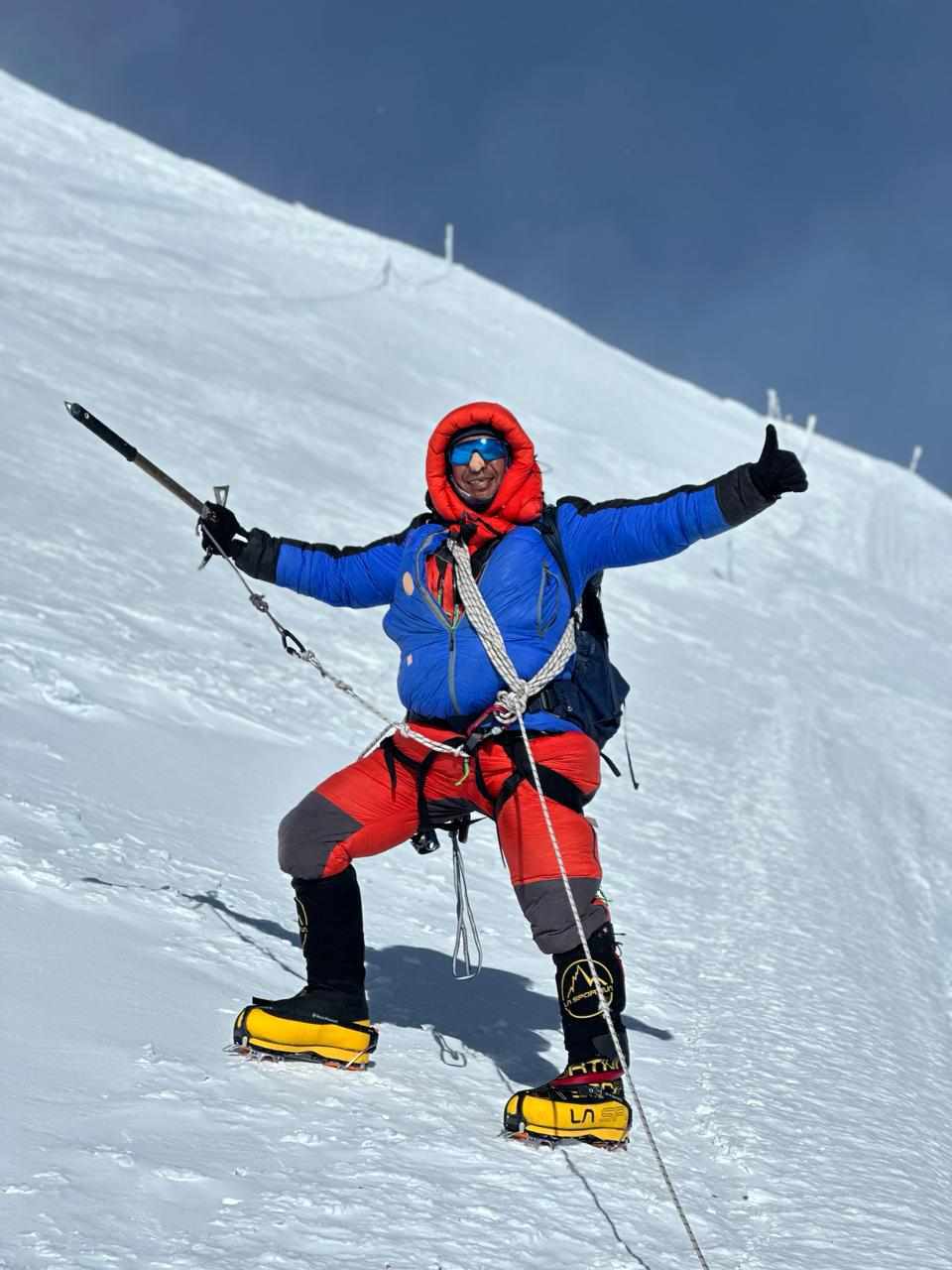 Chatur Tamang climbed Mount Elbrus for the 145th time