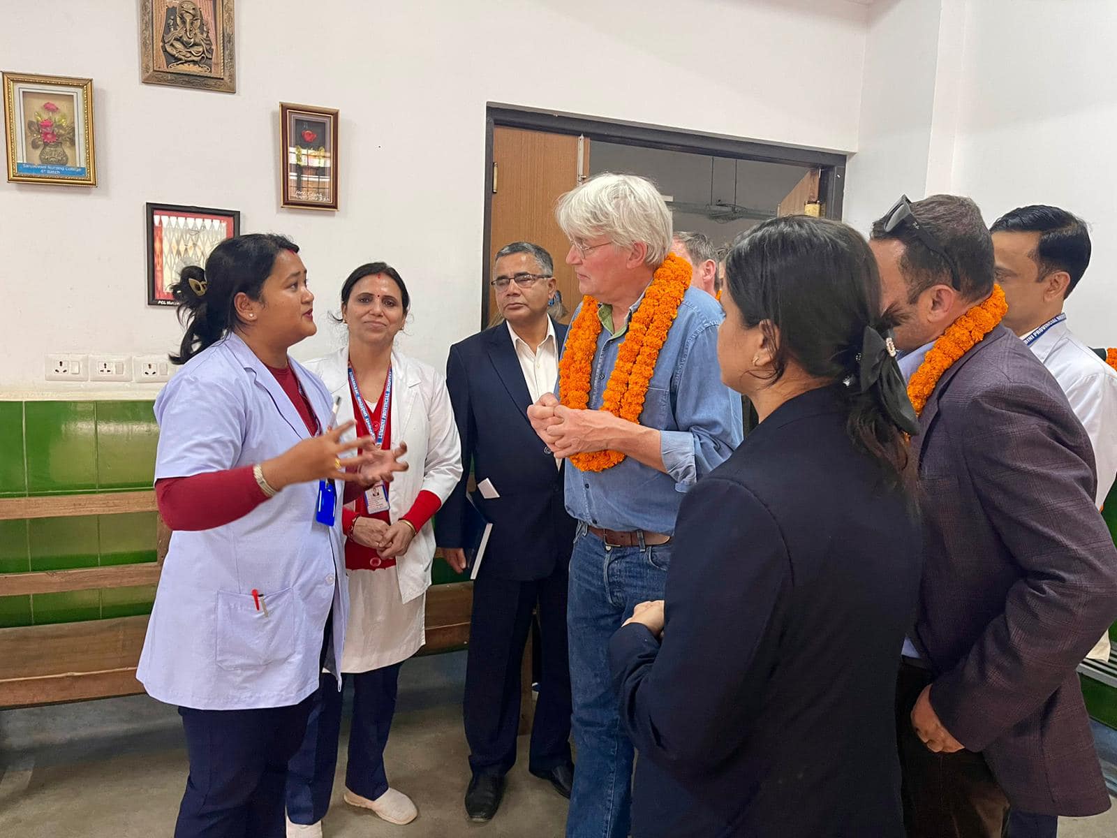 British Minister of State Mitchell visits Lumbini Hospital