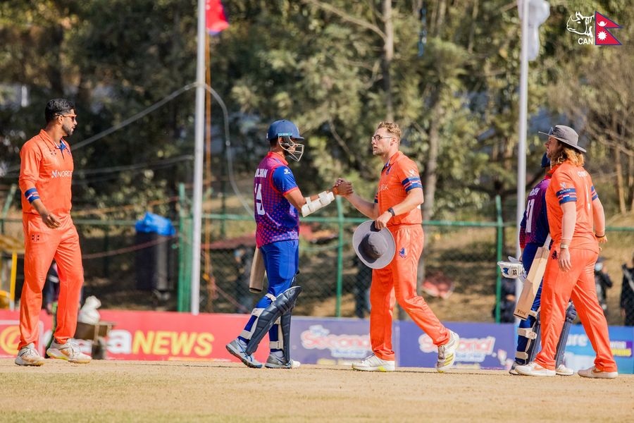 Netherlands defeated Nepal by 2 runs