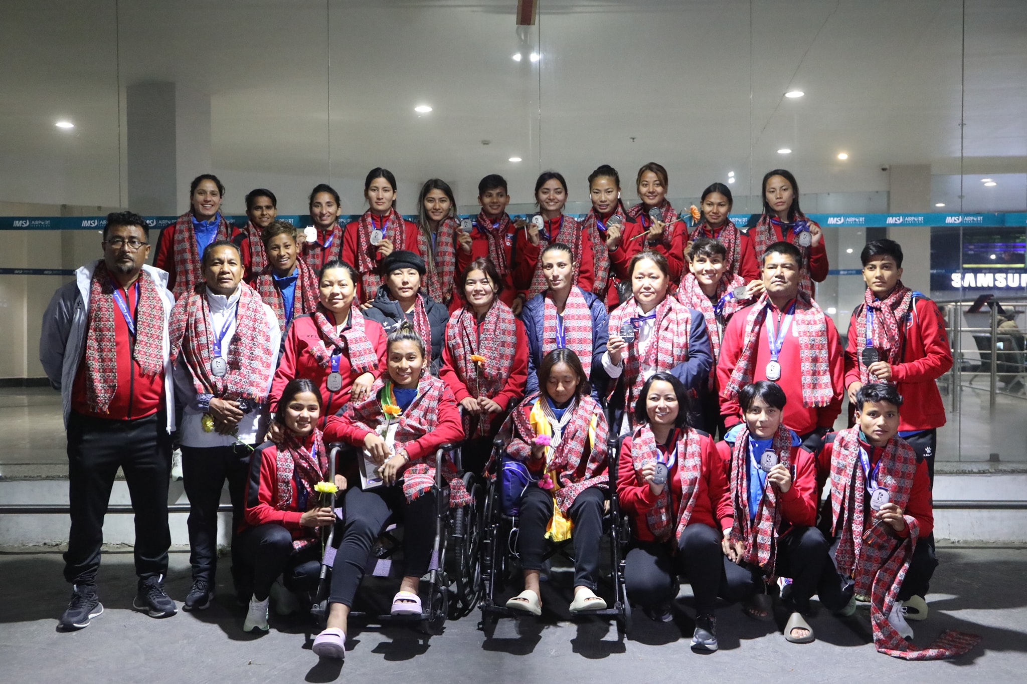 Nepalese National Women’s football team returned home