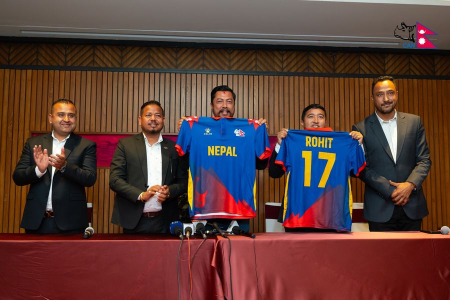 New jersey for the Nepali team playing World Cup Cricket unveiled