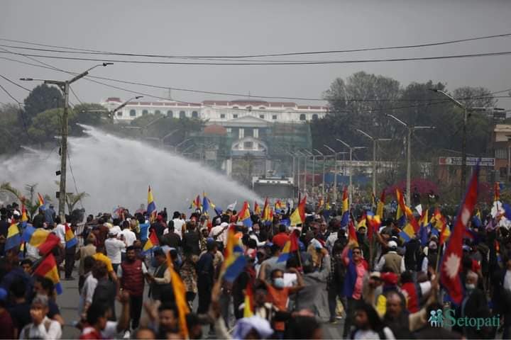 RPP demonstrates in Kathmandu