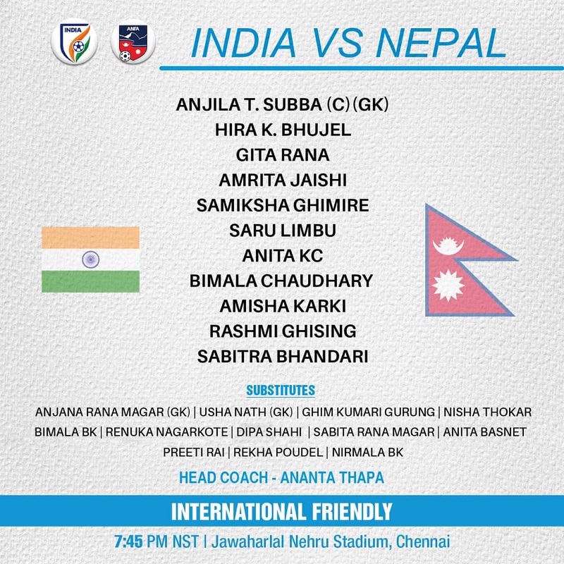 Nepal scores a thrilling 2-2 draw against India