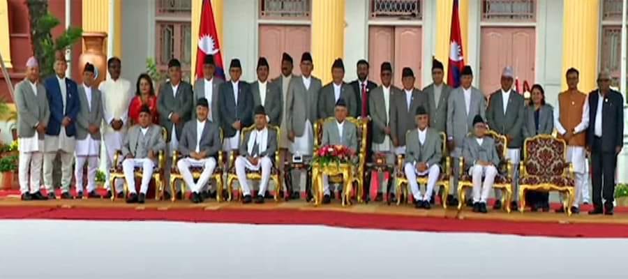 Division of duties of newly appointed ministers