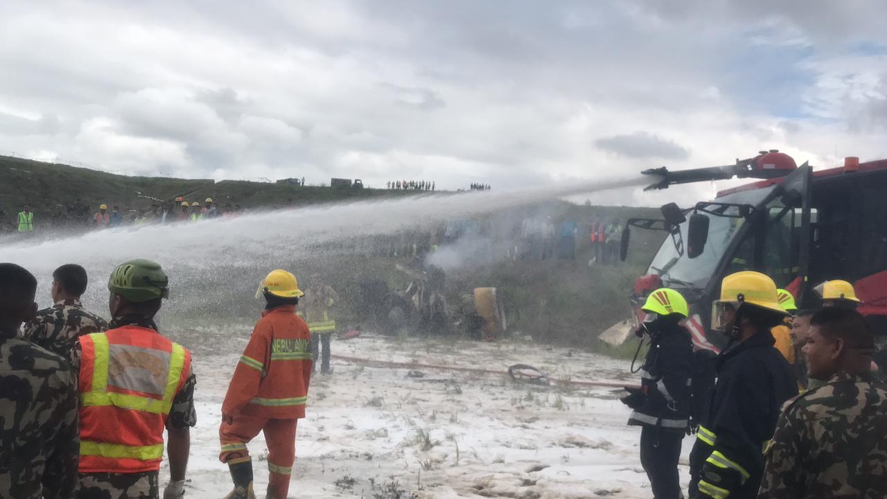 Glimpses of the rescue operation by the army at the Saurya Airlines plane crash site