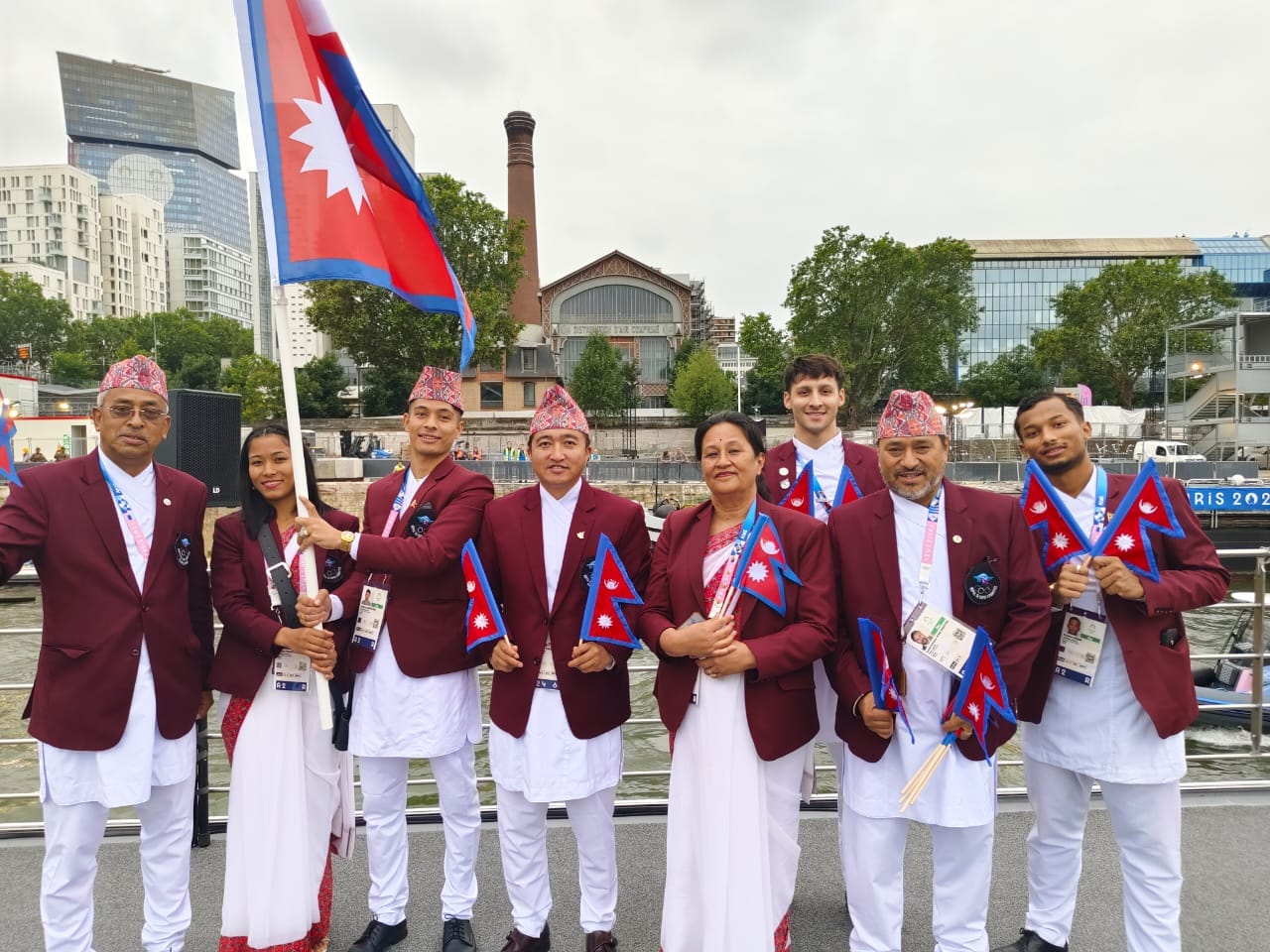 Nepal participates in Olympic march past