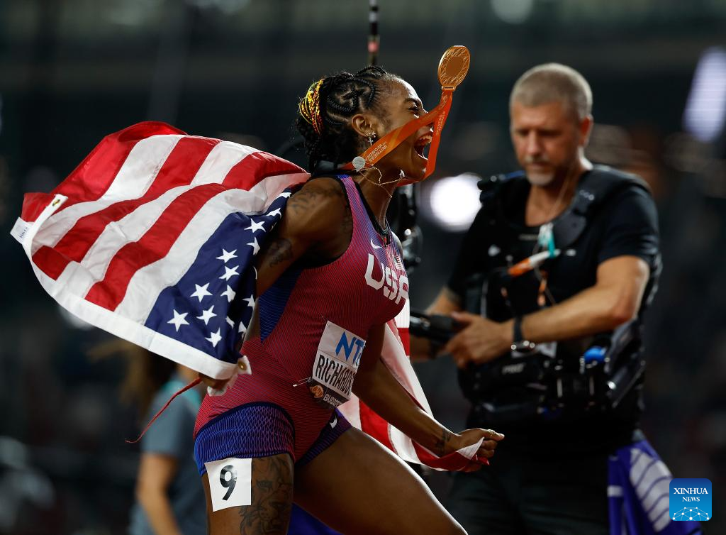 Richardson crowned as 100m world champion