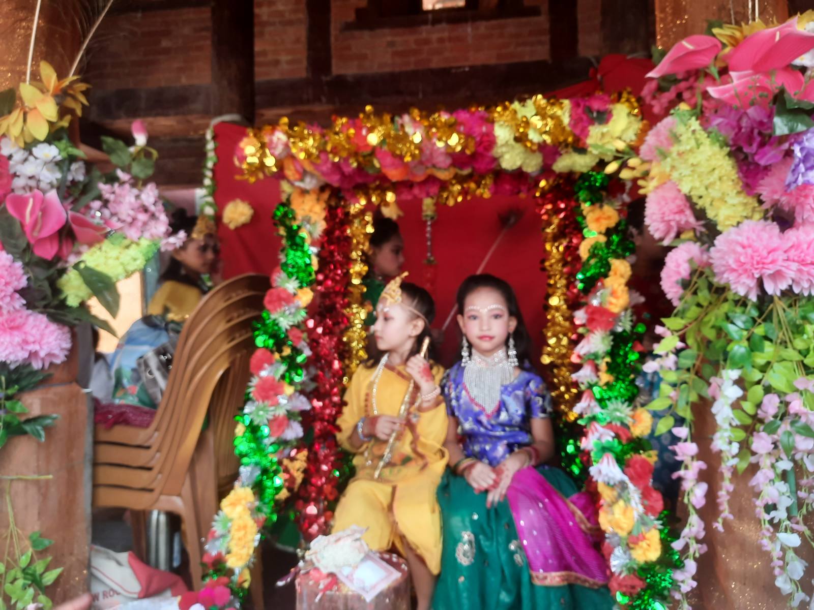 Glimpses of Krishna Ashtami festival in Krishna Temple, Lalitpur