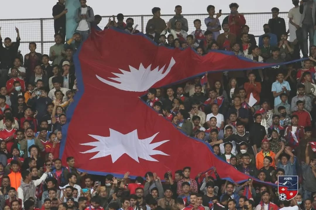 Glimpses of the football match between Nepal and Laos