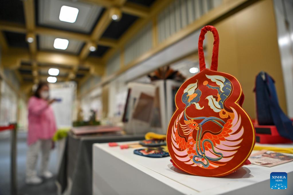 Cultural and creative products showcased at metro station in N China