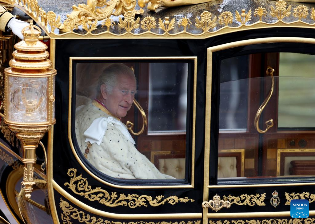 Britain’s King Charles III departs Buckingham Palace for coronation