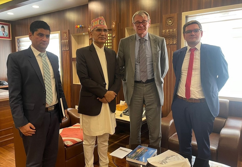 German Ambassador pays courtesy call to Minister Paudel