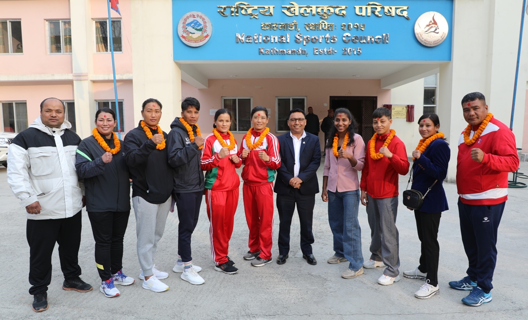 Nepali female boxers in preparation for World Boxing