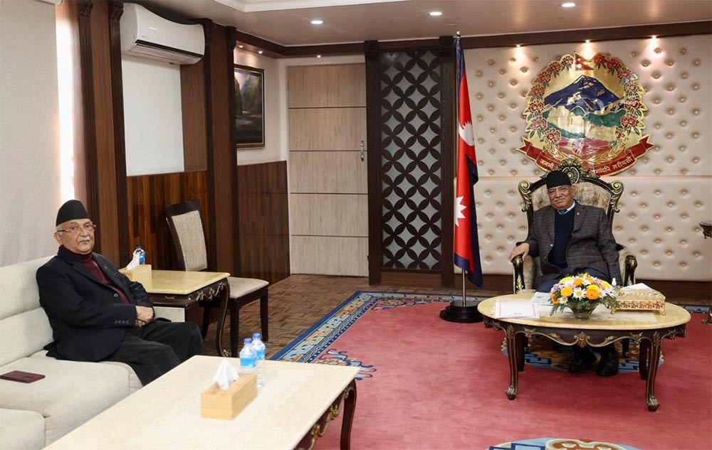 Prime Minister and UML Chairman hold meeting