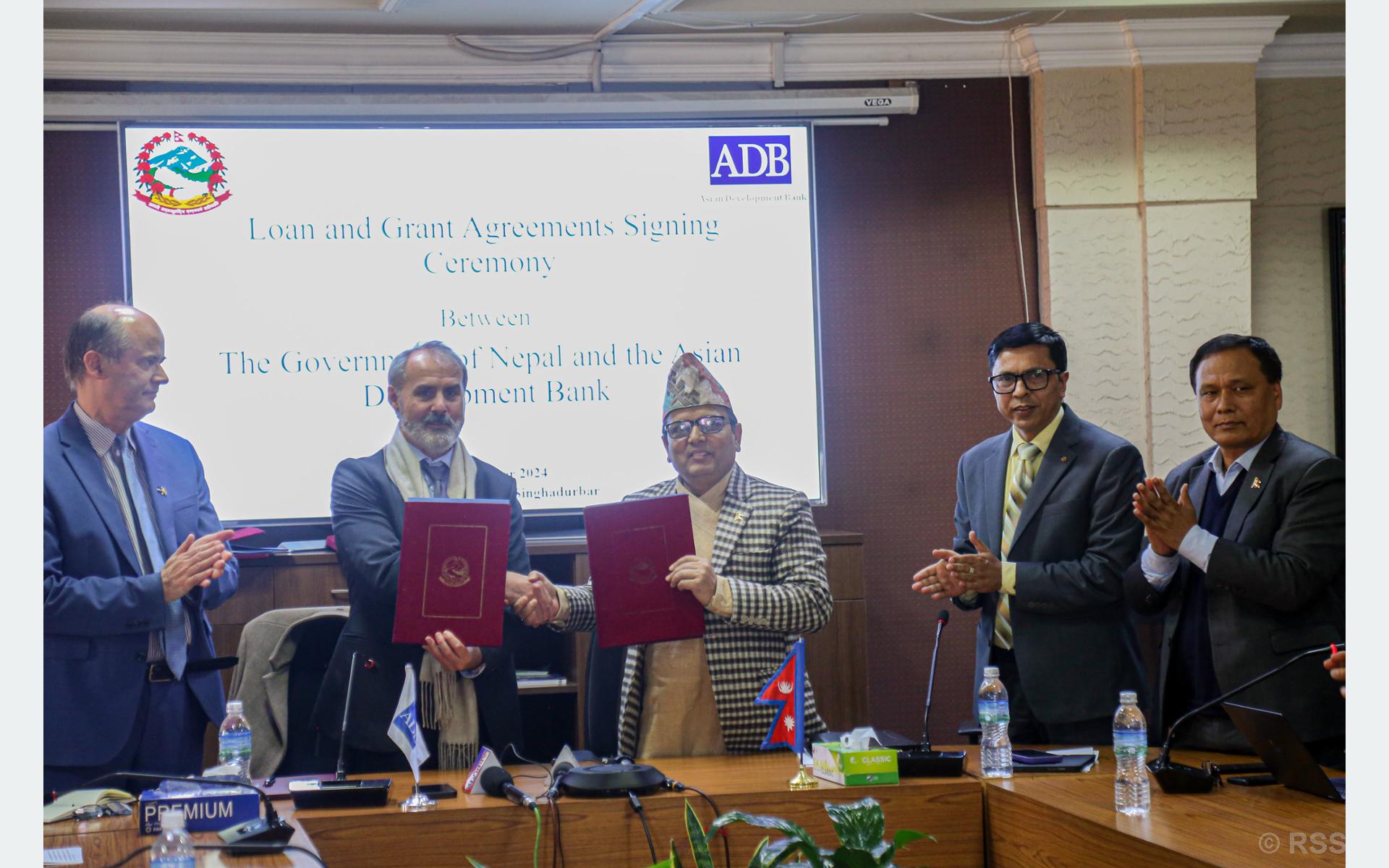 Nepal, ADB sign loan and grant agreements amounting to Rs 105.59 billion