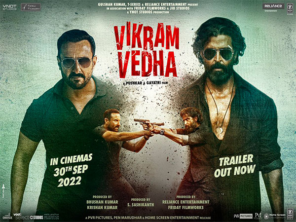 Hrithik Roshan, Saif Ali Khan’s ‘Vikram Vedha’ trailer out now