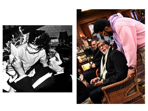 Abhishek surprises Amitabh on film sets