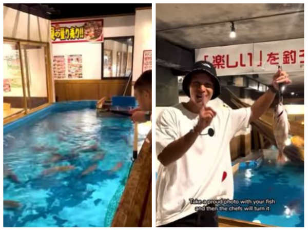 Japanese restaurant lets you catch your own fish