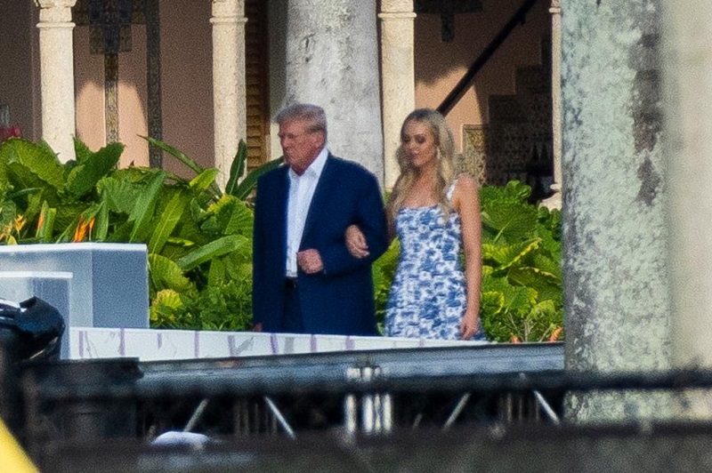 Trump walks his daughter down the aisle at rehearsal dinner