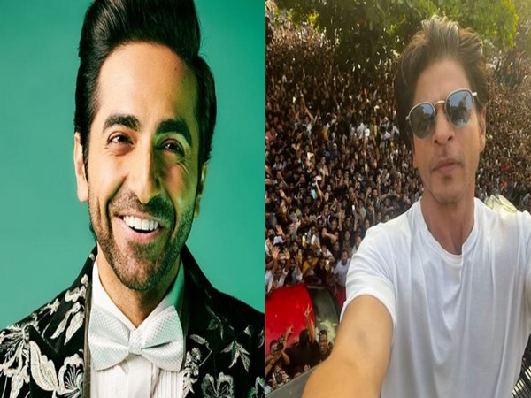 Ayushmaan greets fans outside SRK’s Mannat