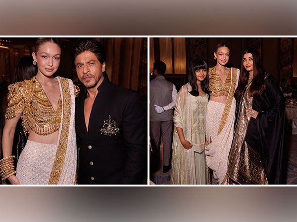 Gigi Hadid poses with SRK, Aishwarya