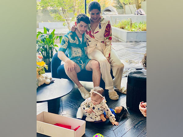 Priyanka Chopra, Nick Jonas watch baby Malti Marie play