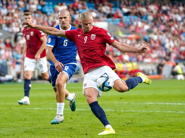 Erling Haaland’s brace helped Norway trounce Cyprus 3-1