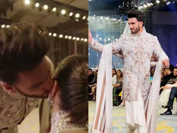 Ranveer kisses Deepika on ramp walk at Manish Malhotra’s Bridal couture show