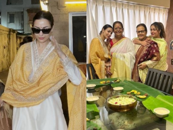 Malaika shines in ethnic look as she enjoys Onam Sadya with mother, sister