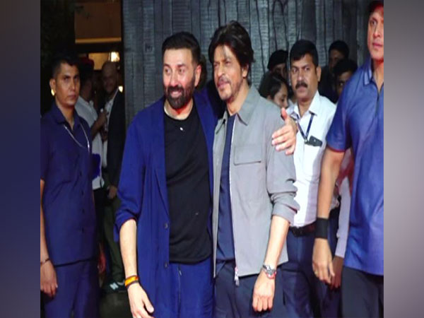 Shah Rukh Khan poses with Sunny Deol at ‘Gadar 2’ success bash